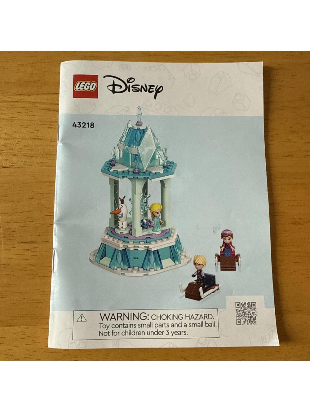 LEGO Disney Princess Anna and Elsa's Magical Carousel (43218) Manual ONLY